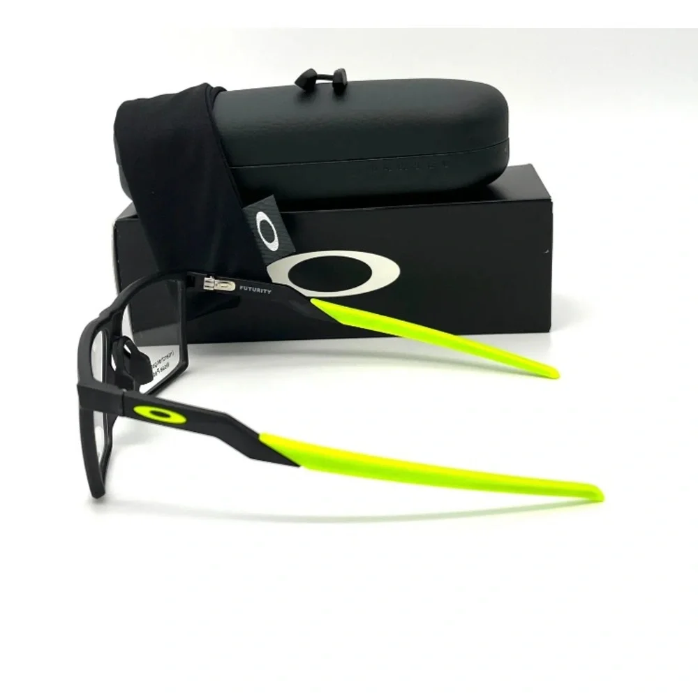 OAKLEY FUTURITY OX8052-0255 Stain Gray Smoke / Demo Lens 55mm Eyeglasses - Picture 4 of 4